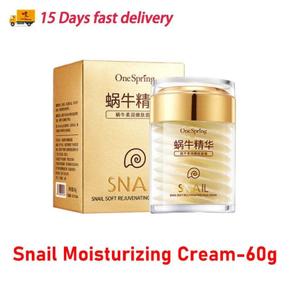 Snail Anti-Aging Face Cream Collagen Firming Fade Fine Lines Eye Massage Roller Anti Wrinkles Eye Bags Korean Skin Care Product - FLORANZANI- Beauté & Santé