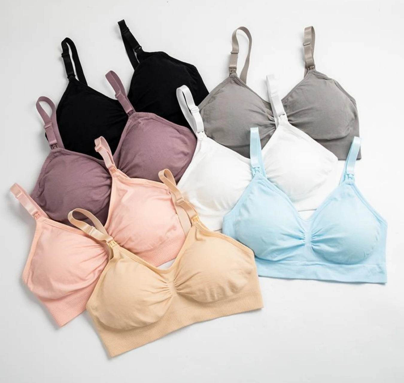 3pcs/Set High Quality Maternity Nursing Bras Cotton Breastfeeding Pregnant Underwear Seamless Large Size Breathable Bra Push Up - FLORANZANI- Beauté & Santé