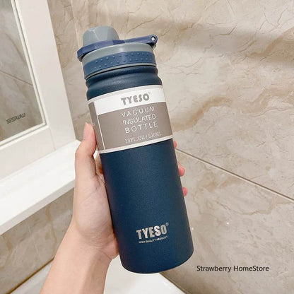 Tyeso 530/750ML Stainless Steel Thermos Bottle Portable Outdoor Sport Water Cup Keeps Cold and Heat High Capacity Thermos Bottle - FLORANZANI- Beauté & Santé