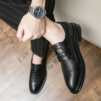 Designer Business Oxfords Formal Wedding Mens Derby Italian Original Crocodile Leather Dress Office Loafers Casual Shoes for Men - FLORANZANI- Beauté & Santé