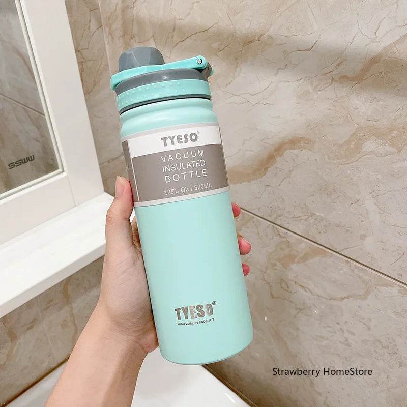 Tyeso 530/750ML Stainless Steel Thermos Bottle Portable Outdoor Sport Water Cup Keeps Cold and Heat High Capacity Thermos Bottle - FLORANZANI- Beauté & Santé