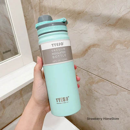 Tyeso 530/750ML Stainless Steel Thermos Bottle Portable Outdoor Sport Water Cup Keeps Cold and Heat High Capacity Thermos Bottle - FLORANZANI- Beauté & Santé