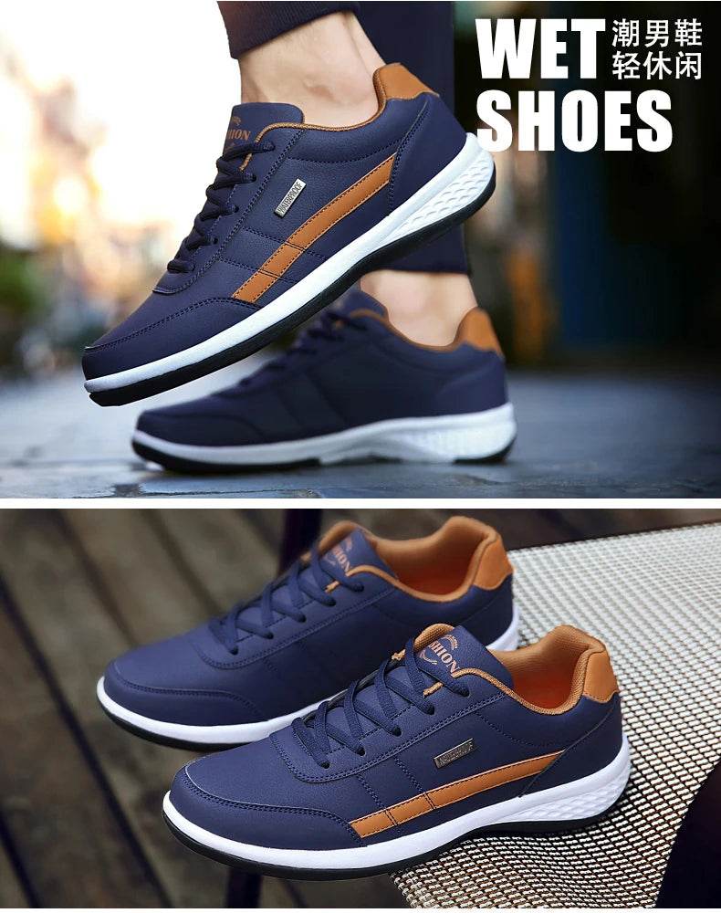 New Men Shoes Casual Shoes Leather Lace-Up Casual Sports Shoes Outdoor Wear-Resistant Vulcanized Shoes High-Quality Men Shoes - FLORANZANI- Beauté & Santé