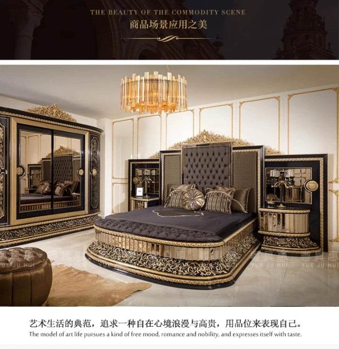 NEW luxury modern king size beds bedroom furniture Classic french wardrobe bed bedroom furniture set - FLORANZANI- Beauté & Santé