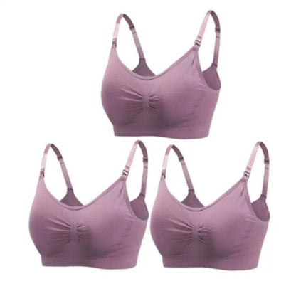 3pcs/Set High Quality Maternity Nursing Bras Cotton Breastfeeding Pregnant Underwear Seamless Large Size Breathable Bra Push Up - FLORANZANI- Beauté & Santé