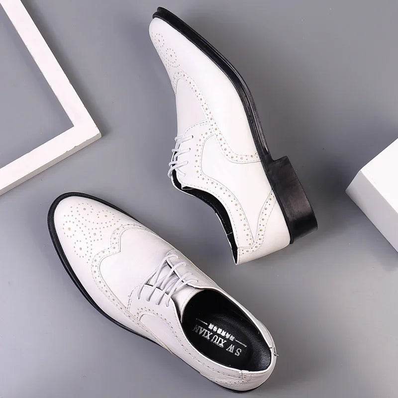 Men Oxford Shoes Luxury Leather Brogue Shoes Male Classic Business Formal Shoes High Quality Handcrafted Men Party Wedding Shoe - FLORANZANI- Beauté & Santé