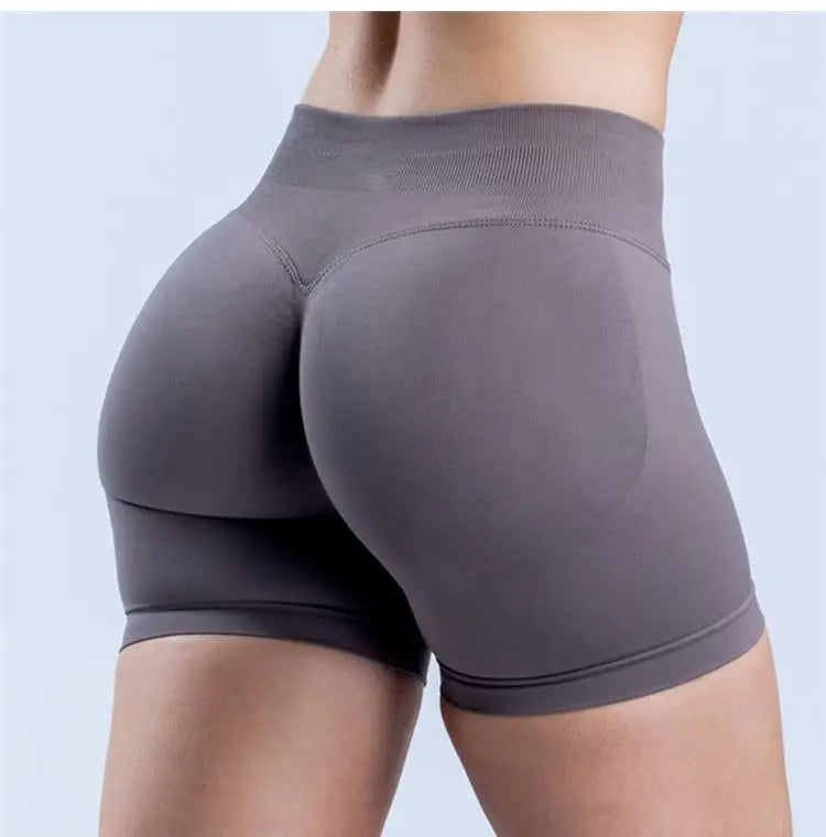 Epligg Damen-Fitness-Sport-Shorts, 11,4 cm, mit Logo, Gym-Shorts, geripptes Band, Workout, Scrunch Butt, Yoga, Booty, Laufshorts