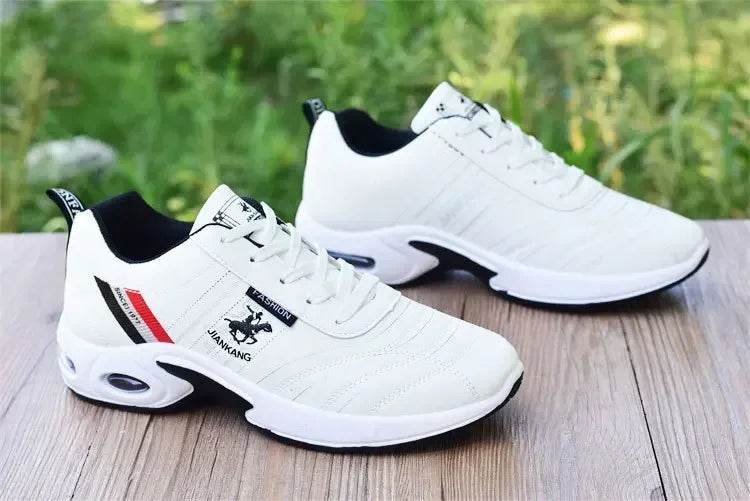 PU Leather Men Sneakers Breathable Men Casual Shoes Arrival Wedges Men Vulcanized Shoes Non-Slip Male Board Shoes Кроссовки - FLORANZANI- Beauté & Santé