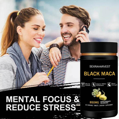 Powerful Black Maca Booster for Men and Women,Maca Pill Supplements for Health, Energy, Endurance, Muscle Mass,Maca Root Capsule - FLORANZANI- Beauté & Santé