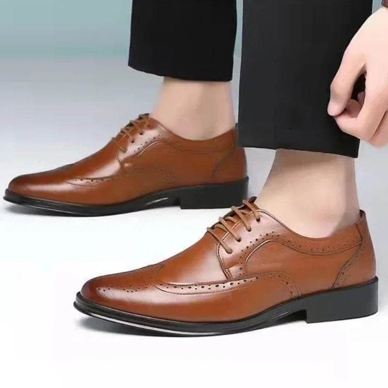 Men Oxford Shoes Luxury Leather Brogue Shoes Male Classic Business Formal Shoes High Quality Handcrafted Men Party Wedding Shoe - FLORANZANI- Beauté & Santé