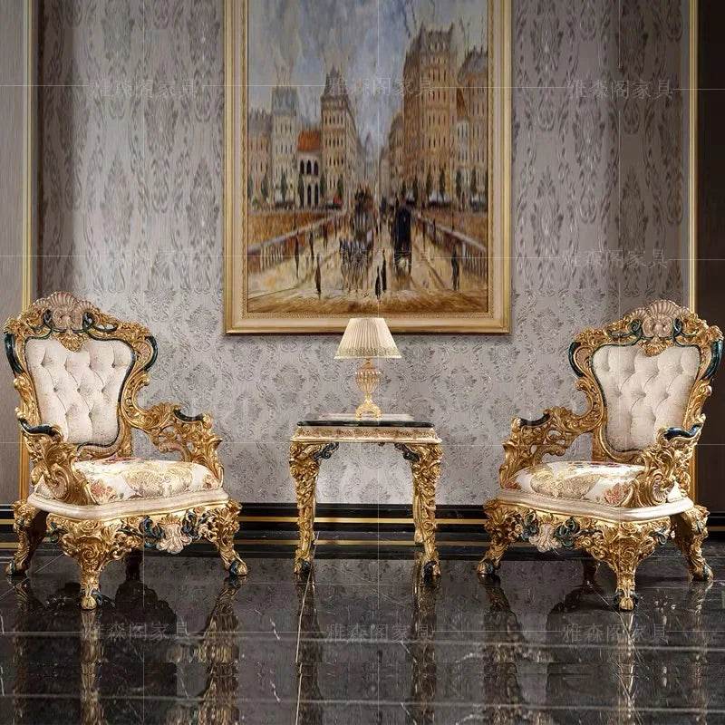 French court classical furniture Renaissance art solid wood carved villa luxury bespoke European sofa - FLORANZANI- Beauté & Santé