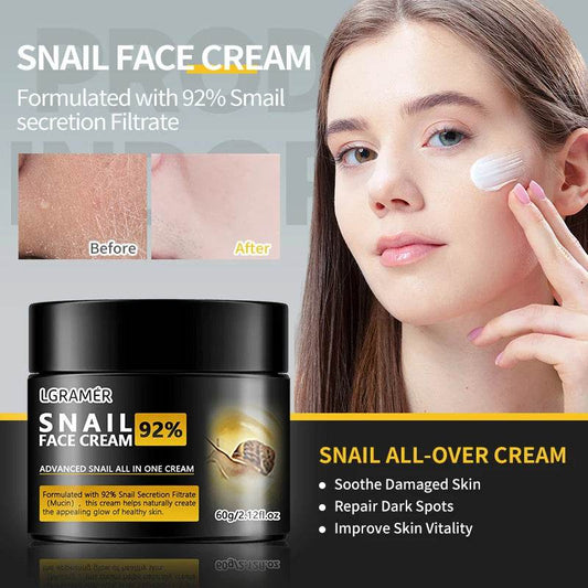 Anti Wrinkles Snail Face Cream Collagen Moisturizing Nourish Repair Face Damaged Lift Firm Smooth Bright Whitening Skin Care - FLORANZANI- Beauté & Santé