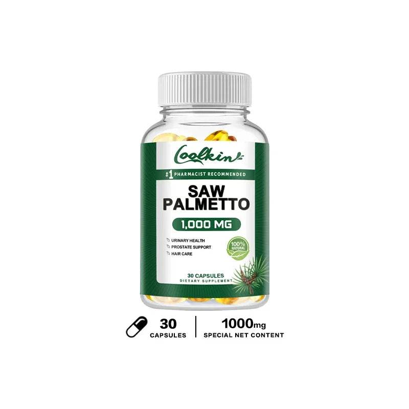 Saw Palmetto Capsules, Fatty Acids and Essential Nutrients From Saw Palmetto Berries Men's Health Support Non-GMO - FLORANZANI- Beauté & Santé