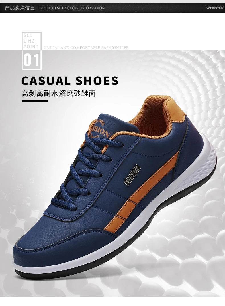 New Men Shoes Casual Shoes Leather Lace-Up Casual Sports Shoes Outdoor Wear-Resistant Vulcanized Shoes High-Quality Men Shoes - FLORANZANI- Beauté & Santé