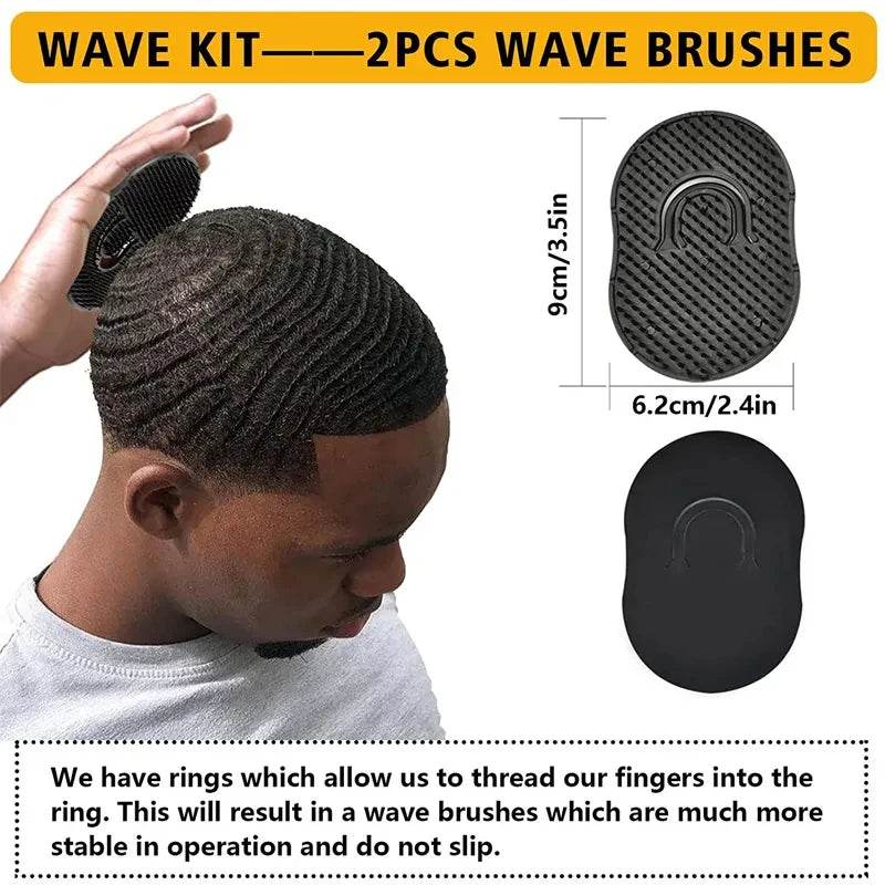 Curly Hair Cream Wave Kit for 360 Waves Hair Styling Pomade Oil Based Style Texture Wave Pomade Gel for Black Men African Braids - FLORANZANI- Beauté & Santé