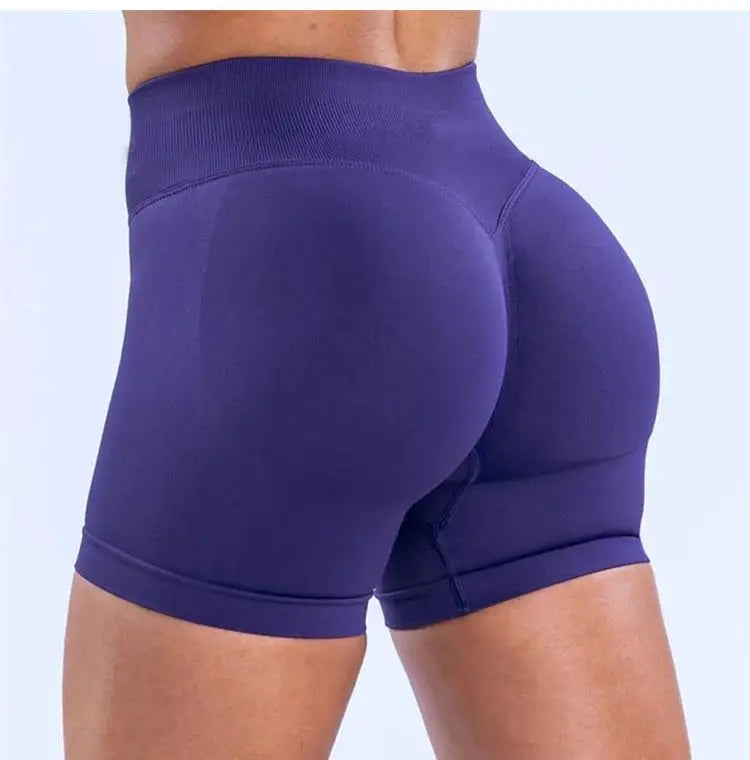 Epligg Women Fitness Sports Shorts 4.5" With logo Gym Shorts Low Ribbed Band Workout Scrunch Butt Yoga Booty Running Short Pants - FLORANZANI- Beauté & Santé