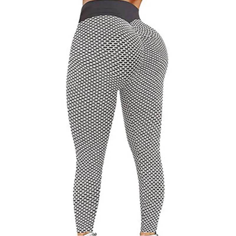 Grid Tights Yoga Pants Women Seamless High Waist Leggings Breathable Gym Fitness Push Up Clothing Girl Yoga Pant - FLORANZANI- Beauté & Santé