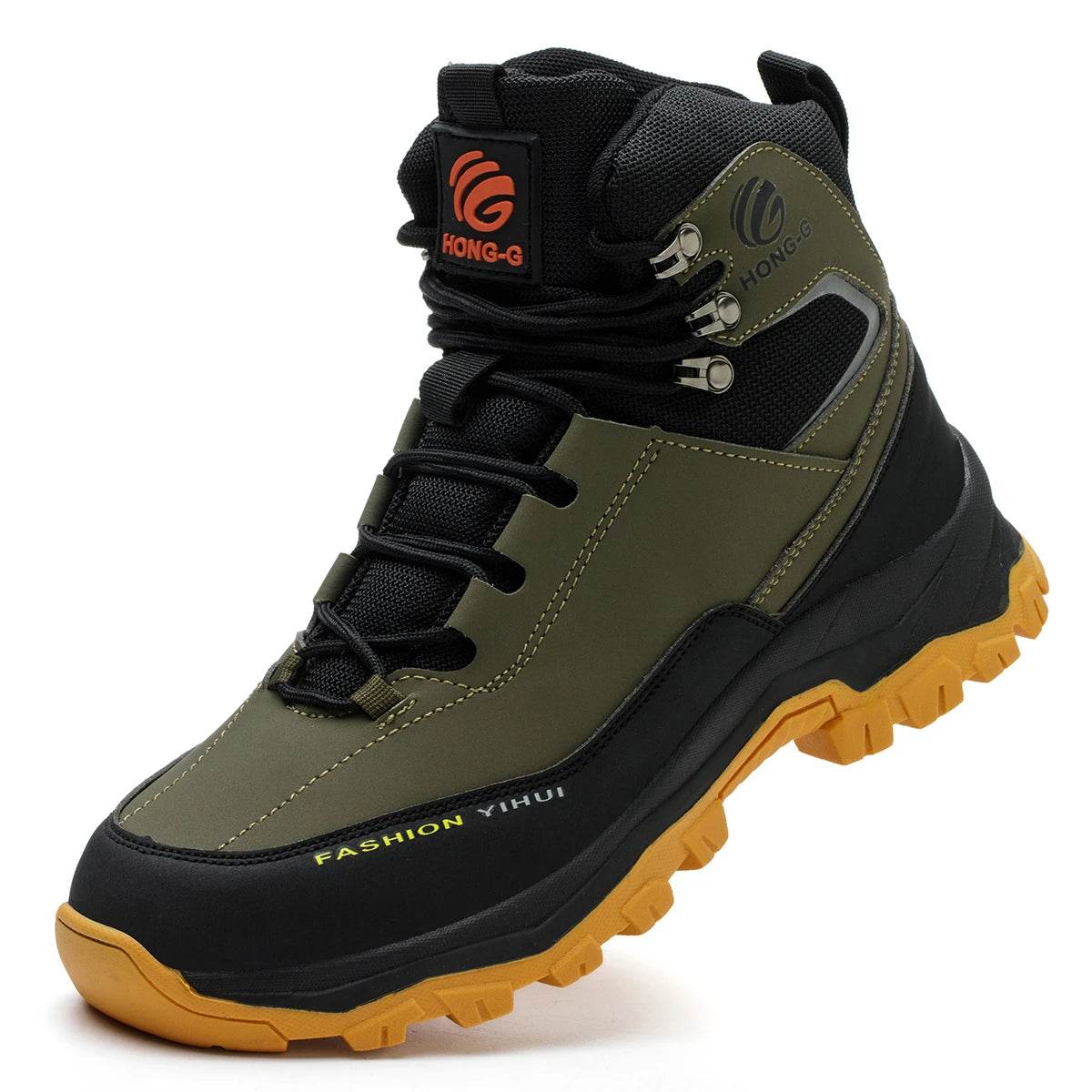 Rotary Buckle Men Work Boots Safety Steel Toe Safety Shoes Indestructible Shoes Anti-smash Puncture-Proof Work Shoes 38-47 - FLORANZANI- Beauté & Santé