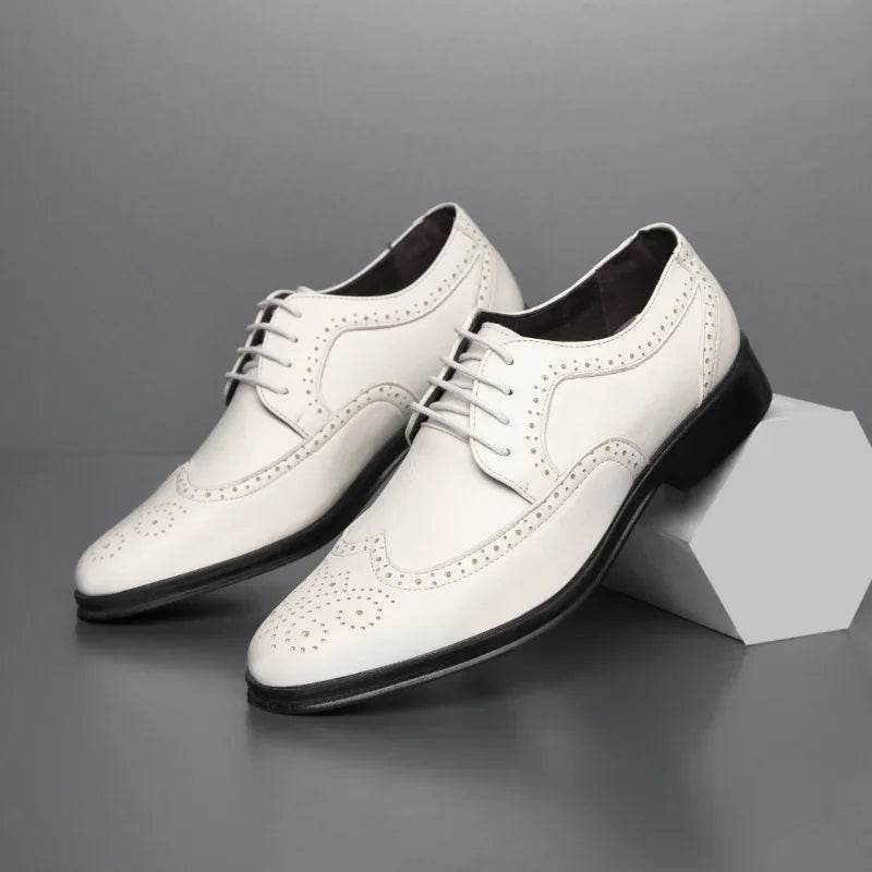 Men Oxford Shoes Luxury Leather Brogue Shoes Male Classic Business Formal Shoes High Quality Handcrafted Men Party Wedding Shoe - FLORANZANI- Beauté & Santé