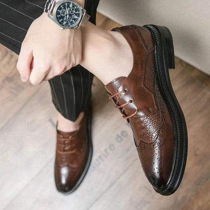 Designer Business Oxfords Formal Wedding Mens Derby Italian Original Crocodile Leather Dress Office Loafers Casual Shoes for Men - FLORANZANI- Beauté & Santé