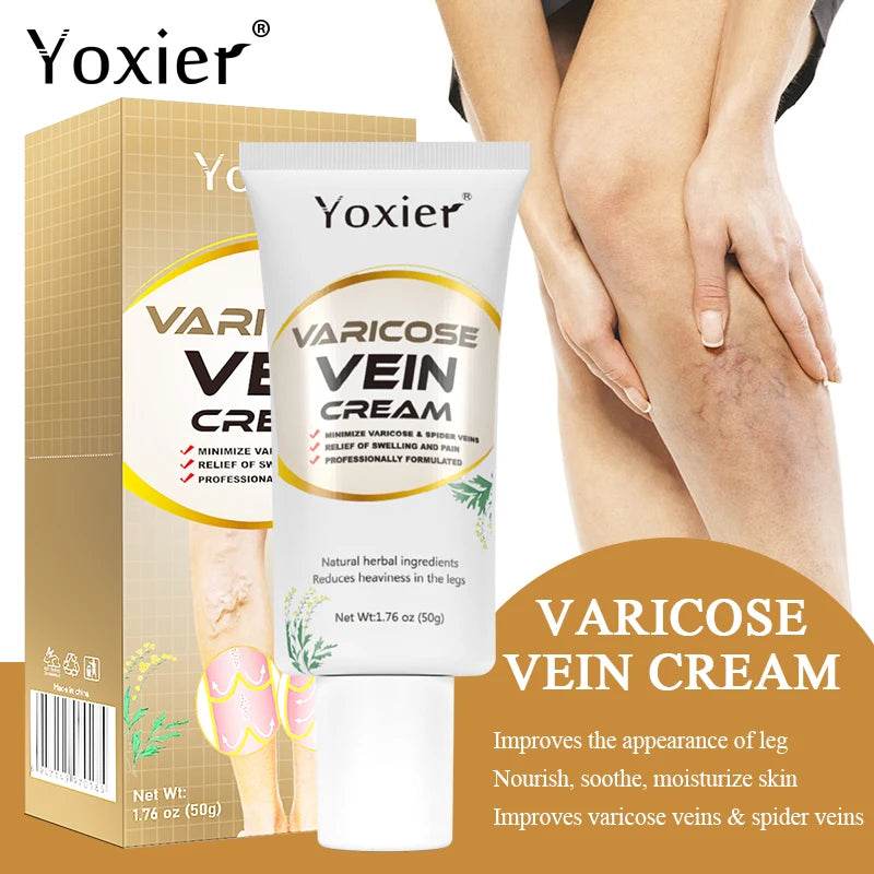 Varicose Vein Repair Cream Vasculitis Phlebitis Massage Relieve Swelling Pain Nourish Emove Earthworm Leg Promotes Blood 50g - FLORANZANI- Beauté & Santé