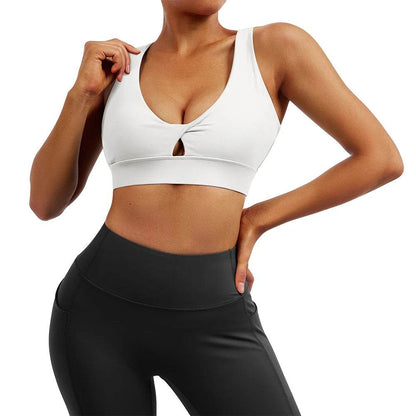 Sports Yoga Bras Women Crop Top Breathable Yoga Bra Push up Shockproof Workout Top Women's underwear Sports Top For Fitness - FLORANZANI- Beauté & Santé