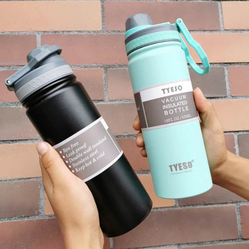 Tyeso 530/750ML Stainless Steel Thermos Bottle Portable Outdoor Sport Water Cup Keeps Cold and Heat High Capacity Thermos Bottle - FLORANZANI- Beauté & Santé