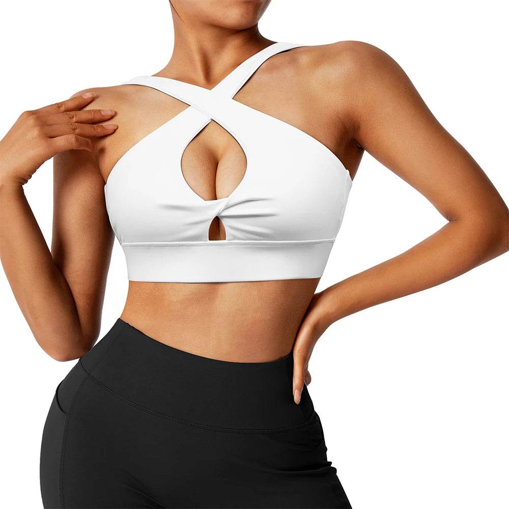 Sports Yoga Bras Women Crop Top Breathable Yoga Bra Push up Shockproof Workout Top Women's underwear Sports Top For Fitness - FLORANZANI- Beauté & Santé