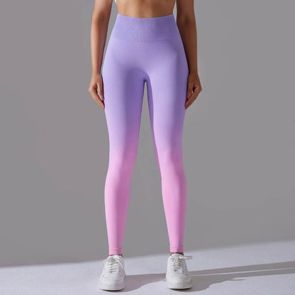 Gradual Change Yoga Pants High Waisted Gym Leggings Sport Women Fitness Seamless Female Legging Tummy Control Running Training - FLORANZANI- Beauté & Santé