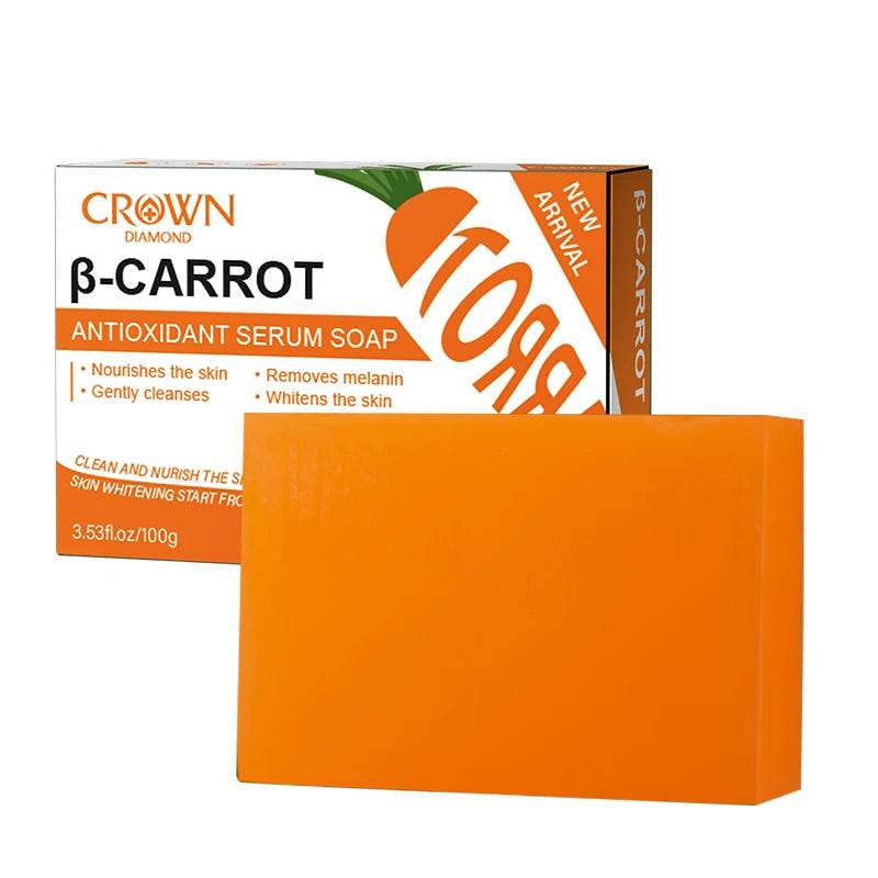 Carrot Soap for Skin Cleaning Stains Skin Soap Bar with Vitamin E for Body and Face Use Facial Cleanser Unisex Valentine's Day - FLORANZANI- Beauté & Santé