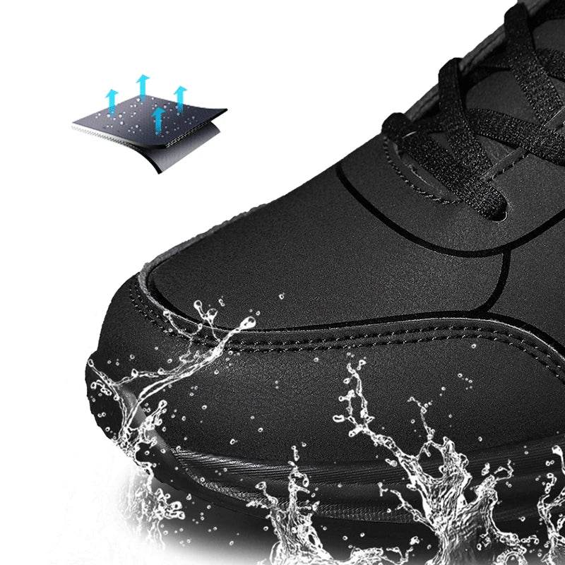 New Men Running Shoes Winter Warm Male Sneakers Anti-slip Breathable Men's Walking Shoes Lace Up Soft Casual Shoes Lightweight - FLORANZANI- Beauté & Santé