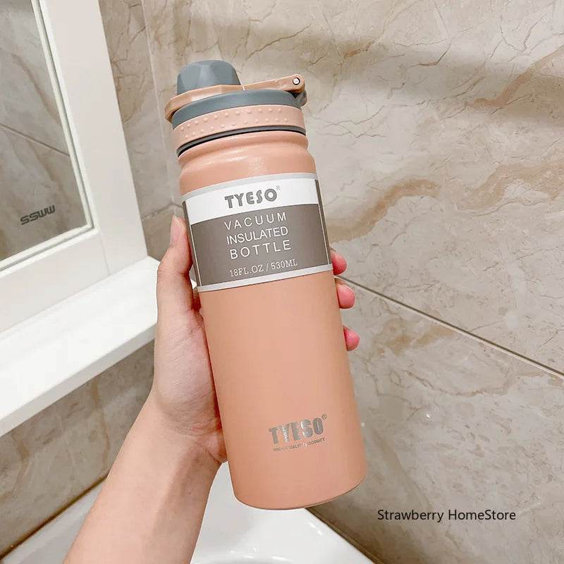 Tyeso 530/750ML Stainless Steel Thermos Bottle Portable Outdoor Sport Water Cup Keeps Cold and Heat High Capacity Thermos Bottle - FLORANZANI- Beauté & Santé