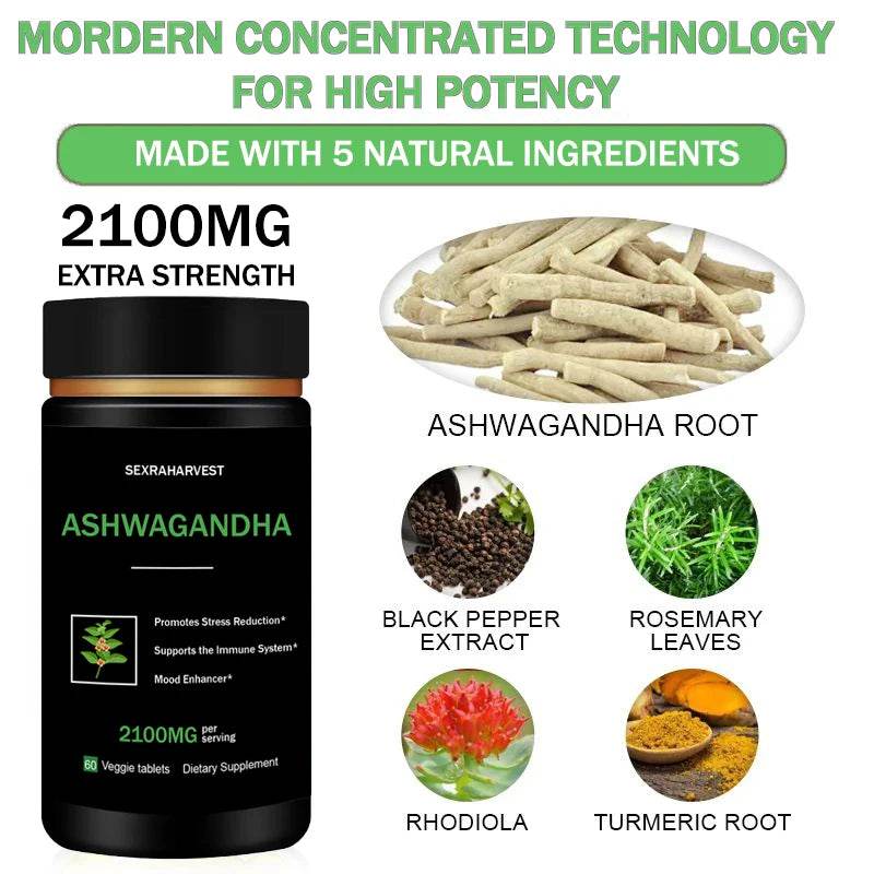 Original Ashwagandha Tablet Pen-is Enlargement Energy Supplement Anti-oxidation,Enhance Immunity,E-rection Capsules for Men - FLORANZANI- Beauté & Santé