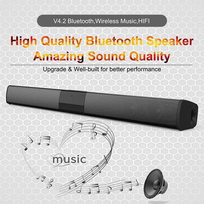 40W TV Soundbar Wired and Wireless Bluetooth Speaker Home Cinema Sound System Stereo Surround with FM Radio Music Center boombox - FLORANZANI- Beauté & Santé