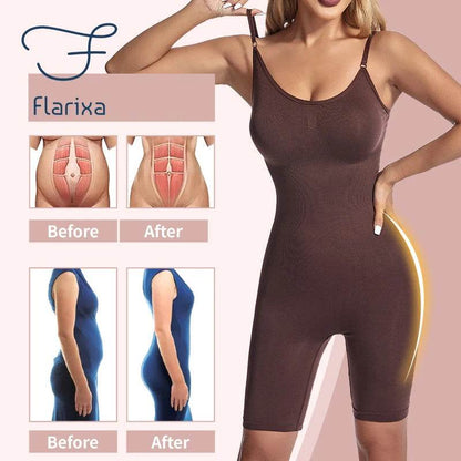 Flarixa Seamless Shapewear Full Body Shaper Hip and Tummy Control Women Comfortable Slimming Bodysuit Faja Plus Size Jumpsuits - FLORANZANI- Beauté & Santé