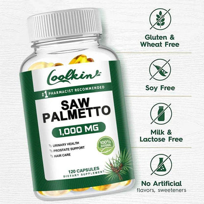 Saw Palmetto Capsules, Fatty Acids and Essential Nutrients From Saw Palmetto Berries Men's Health Support Non-GMO - FLORANZANI- Beauté & Santé