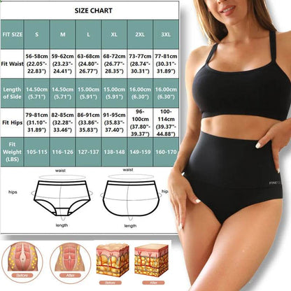 Large Size Women Seamless Panties High Waist Shapewear Elastic Butt Lifter Briefs Solid Ice Silk Breathable Female Underwear - FLORANZANI- Beauté & Santé