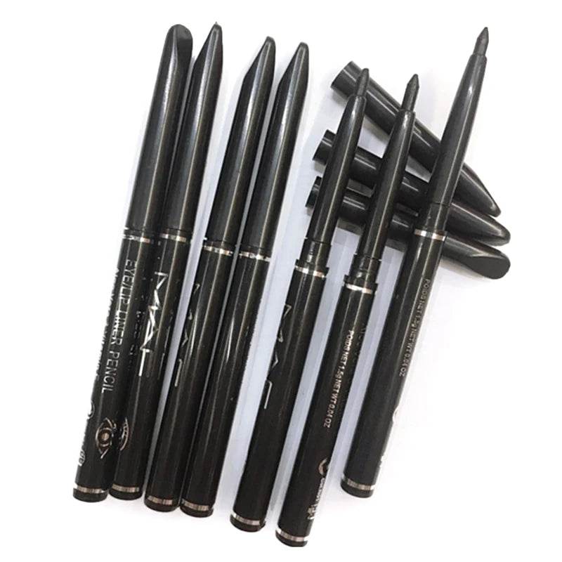 2 Colors Auto-rotating Eyeliner Pencil Natural Brown Black Eyeliner Long Lasting Waterproof No Fade Eyes Makeup Cosmetic Tools - FLORANZANI- Beauté & Santé