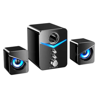 2 in 1 Wired Wireless Computer Speakers Deep Bass Sound Box Speaker for PC Laptop Powerful Subwoofer Multimedia Loudspeakers - FLORANZANI- Beauté & Santé