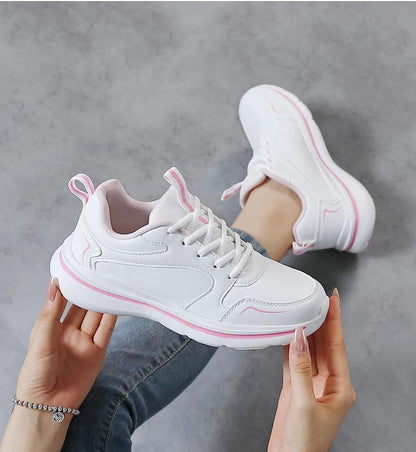 Women Casual Sneakers Running Sport Shoes Mesh Breathable Female Walking Jogging Shoes Comfortable Black White Tennis Sneakers