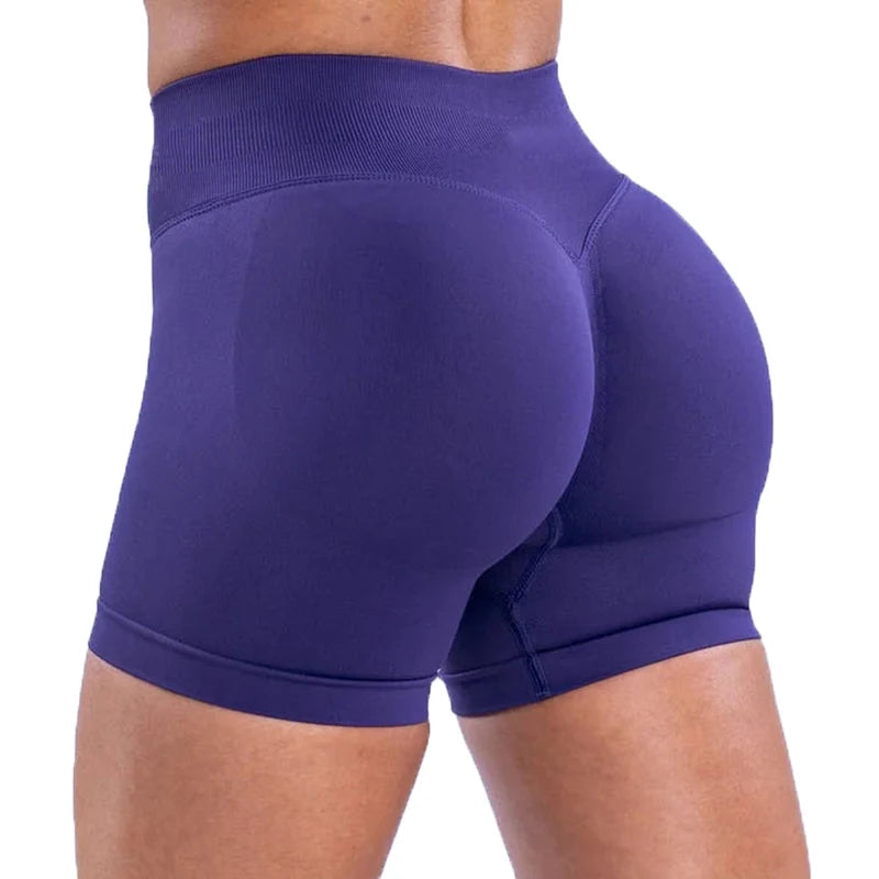 Epligg Women Fitness Sports Shorts 4.5" With logo Gym Shorts Low Ribbed Band Workout Scrunch Butt Yoga Booty Running Short Pants - FLORANZANI- Beauté & Santé