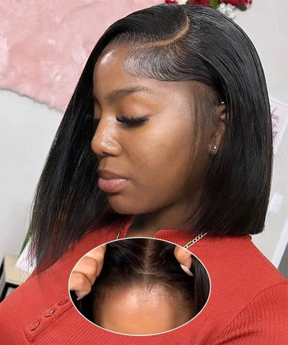 Melodie Bob 13x6 Lace Front Human Hair Wigs 220% HD 5X5 Glueless Ready To Wear Straight 13x4 Lace Frontal Brazilian Hair Wig - FLORANZANI- Beauté & Santé