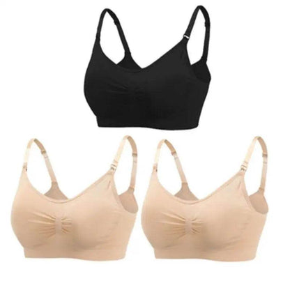 3pcs/Set High Quality Maternity Nursing Bras Cotton Breastfeeding Pregnant Underwear Seamless Large Size Breathable Bra Push Up - FLORANZANI- Beauté & Santé