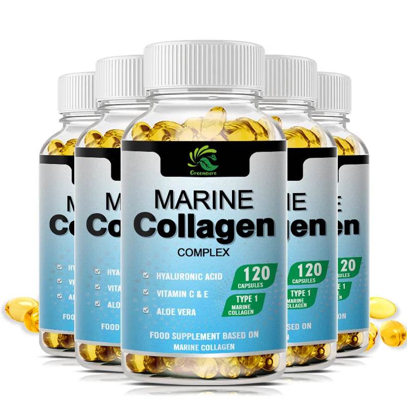 Greensure Marine Collagen - With Hyaluronic Acid, Biotin & Blueberry Support Joint, Hair, Skin, Nail, Cartilage & Overall Health - FLORANZANI- Beauté & Santé