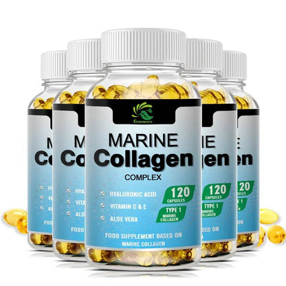 Greensure Marine Collagen - With Hyaluronic Acid, Biotin & Blueberry Support Joint, Hair, Skin, Nail, Cartilage & Overall Health - FLORANZANI- Beauté & Santé