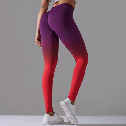 Gradual Change Yoga Pants High Waisted Gym Leggings Sport Women Fitness Seamless Female Legging Tummy Control Running Training - FLORANZANI- Beauté & Santé