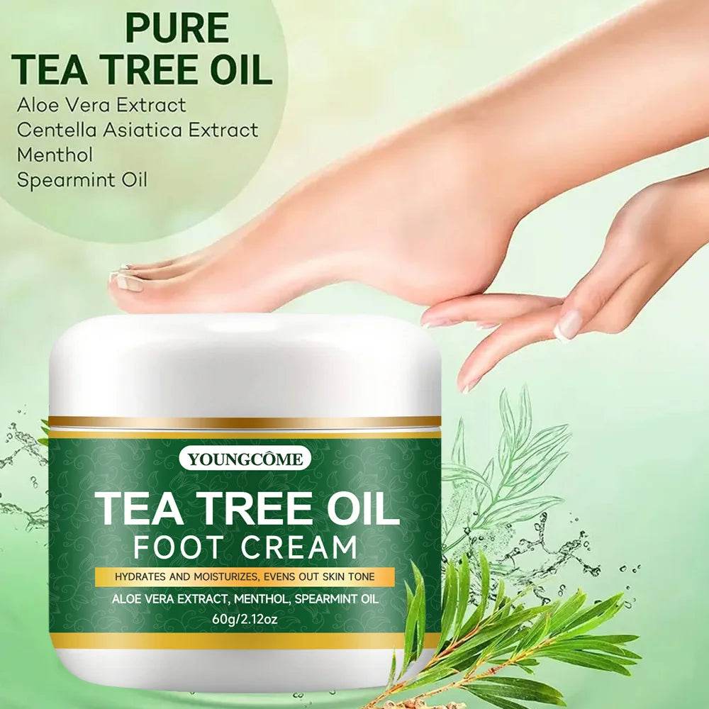 Foot moisturizer with aloe vera and tea tree oil to deeply nourish the skin, for dry and rough skin, daily hand and foot care - FLORANZANI- Beauté & Santé