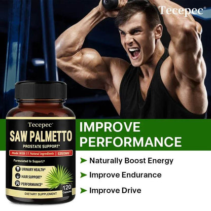 Saw Palmetto Capsules - Men's Prostate Health, Reduce Urinary Frequency, Promote Hair Growth - FLORANZANI- Beauté & Santé