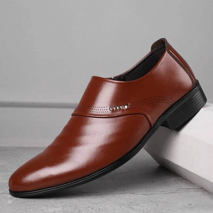 Men Shoes Casual Fashion Mens Dress Shoes for Male Party Sneakers Plus Size Slip on Black Leather Loafer Sapato Social Masculino - FLORANZANI- Beauté & Santé