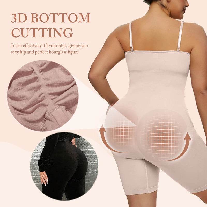 Plus Size Women Butt Lifter Body Shaper Push Up Breast Slimming Waist Tummy Control Shapewear Bodysuit Fajas - FLORANZANI- Beauté & Santé